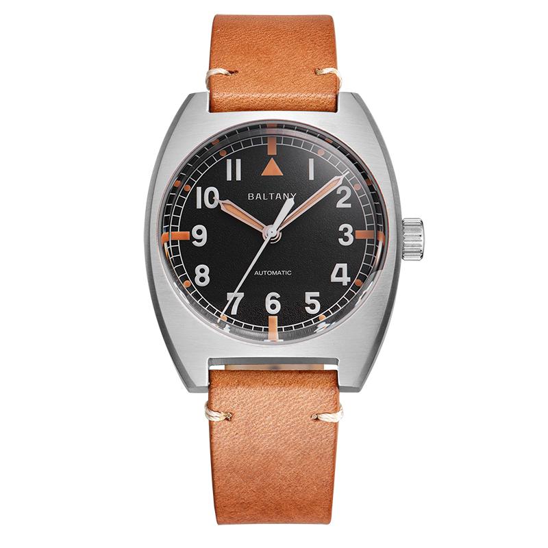 Baltany W10 Retro Military Pilot\'s Tonneau Watches S2001B