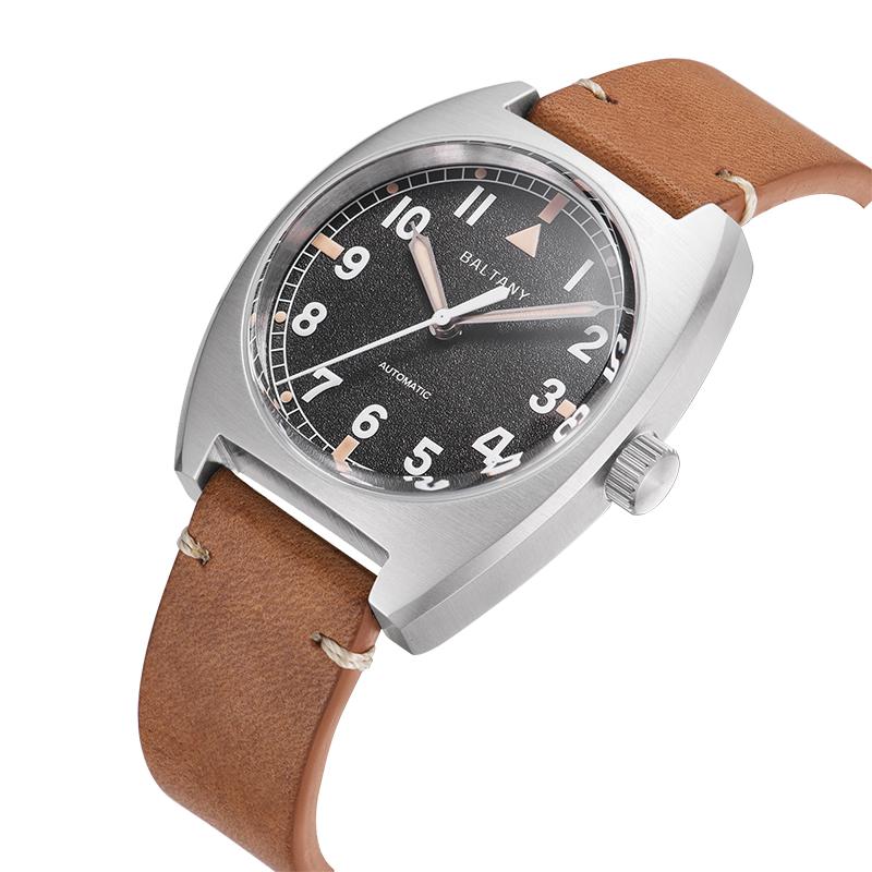 Baltany W10 Retro Military Pilot\'s Tonneau Watches S2001B