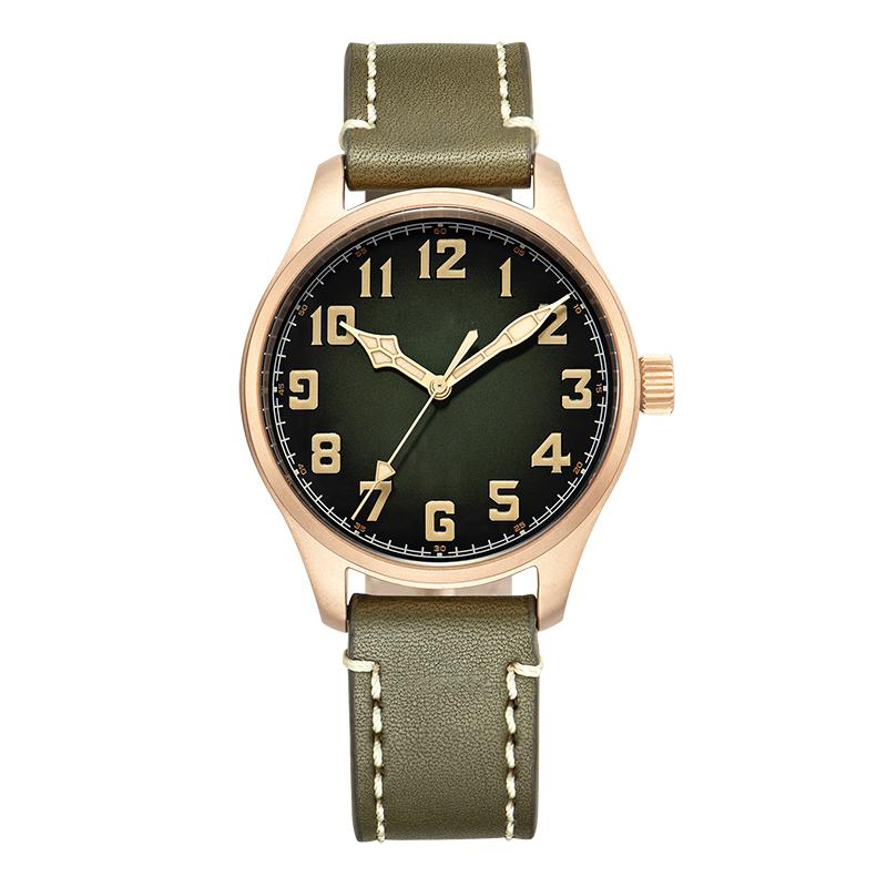 42mm Bronze Pilot NH38 Automatic Mechanical Watch B2006B