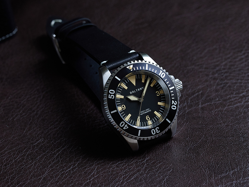 Vintage looking dive clearance watch