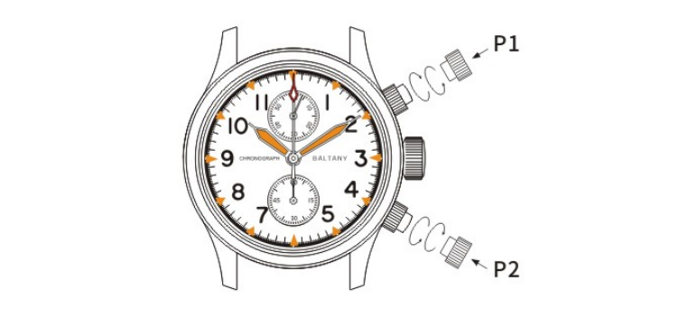 How-to use Baltany chronograph