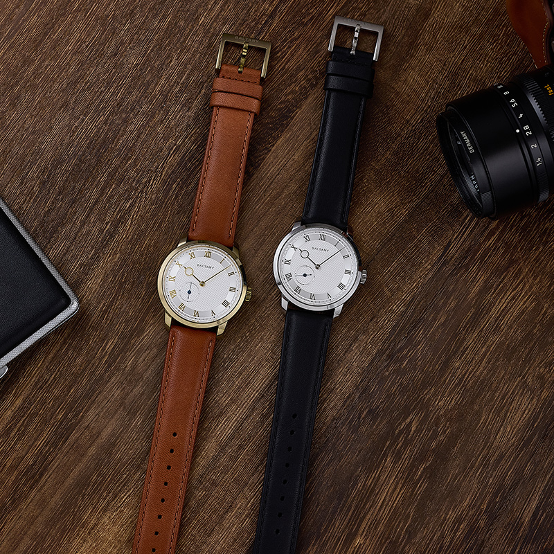 Baltany Vintage Micro Rotor Watch, 38mm Vintage Dress Watch