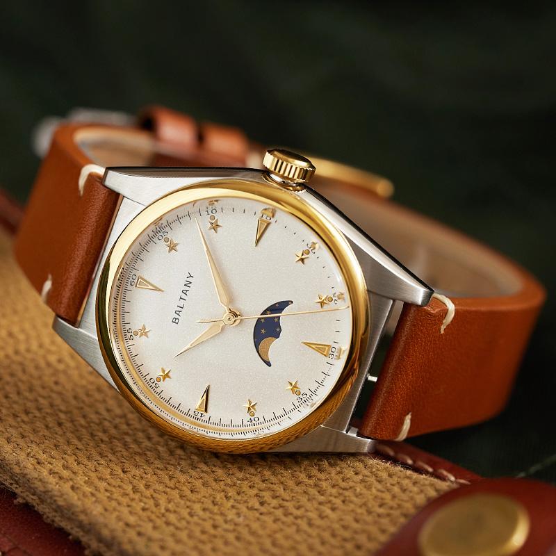 Baltany Retro Quartz Moonphase Unisex Watch S4042AB