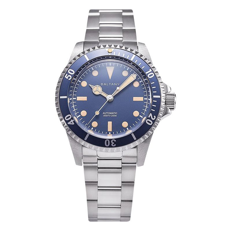 39mm Baltany NH38 Automatic Retro Diver Watch D3043AB