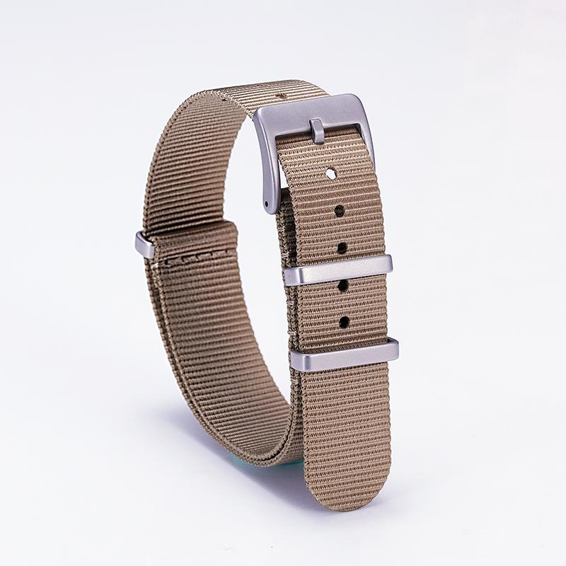 18mm/20mm  Black/Green/Grey Fabric Strap