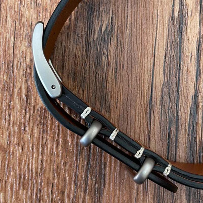 Military Style Black Brown Long Leather Strap 18mm and 20mm