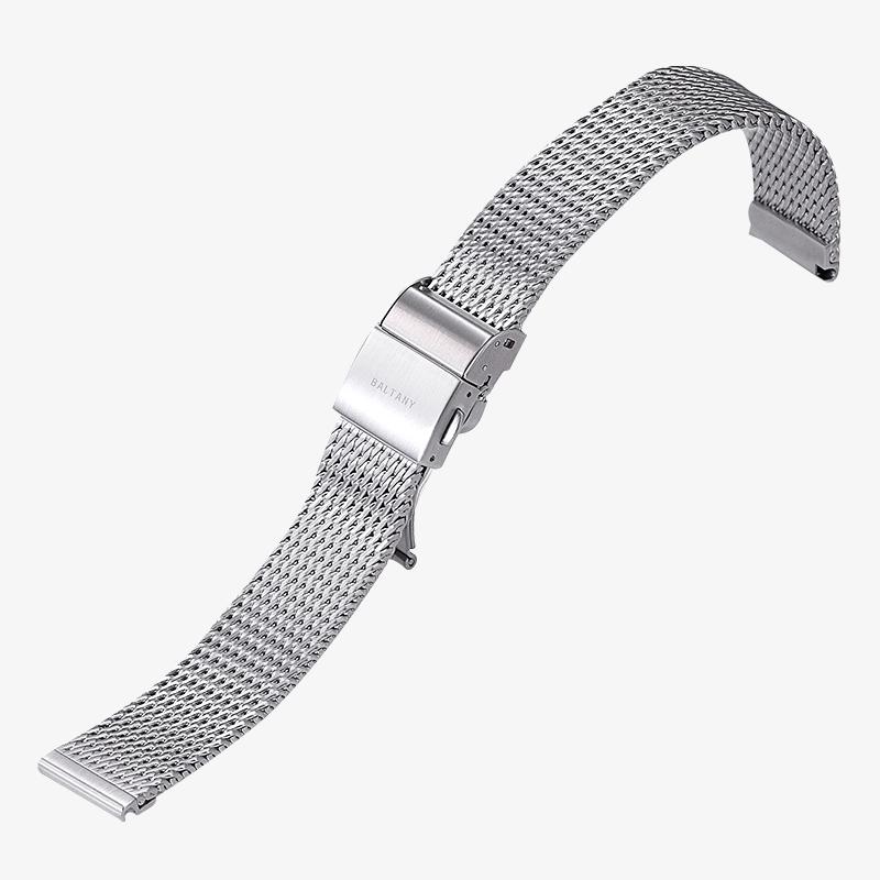 18mm 20mm 316L Stainless Steel Mesh Strap Suitable Military Watch