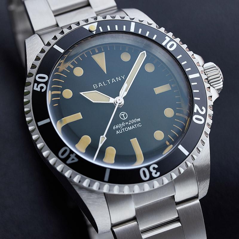Baltany MilSubmariner 39mm Military Diver Watch S3075AB