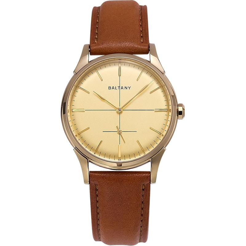 Dome Crosshair Dial Small Seconds Retro Dress Watch S4092