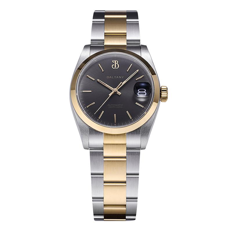 Baltany 36mm Smooth Bezel Perpetual DJ Homage Watch S4095