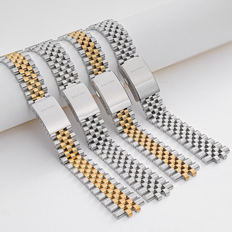 316L 5-link Jubilee Bracelet With Adjustable Clasp