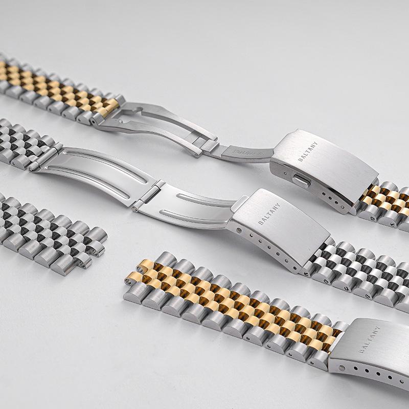 BALTANY 316L 5-link Jubilee Bracelet With Double-push Adjustable Clasp