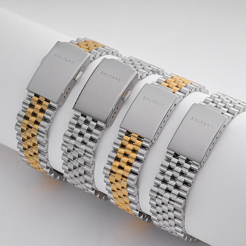 BALTANY 316L 5-link Jubilee Bracelet With Double-push Adjustable Clasp