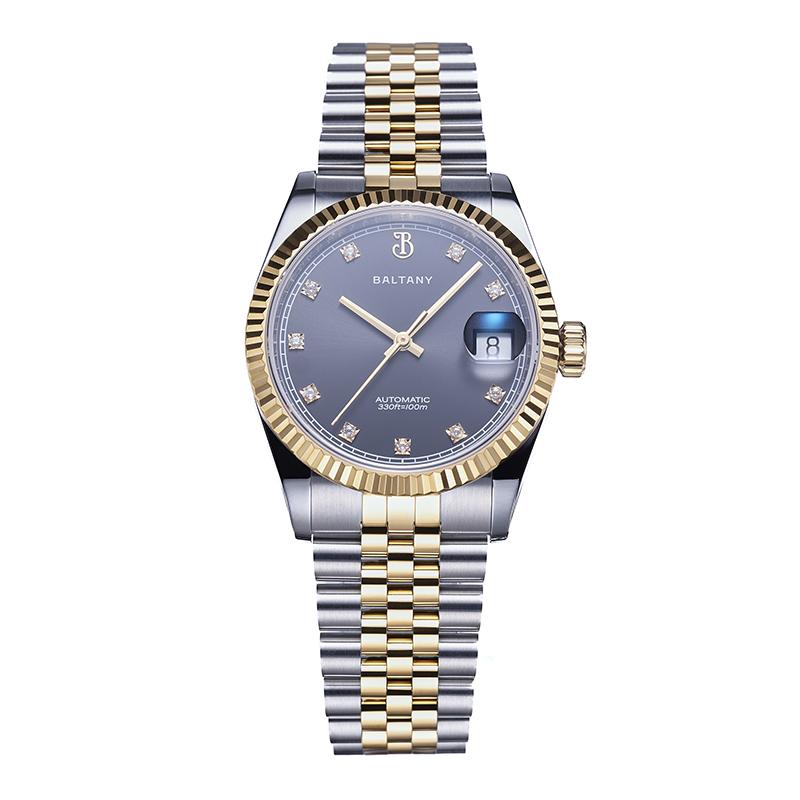 CZ Gem-Set Hour Markers 36mm DJ Homage S4129