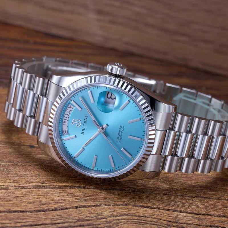 36mm Baton Hands Vintage Day-Date Homage Watch S4112