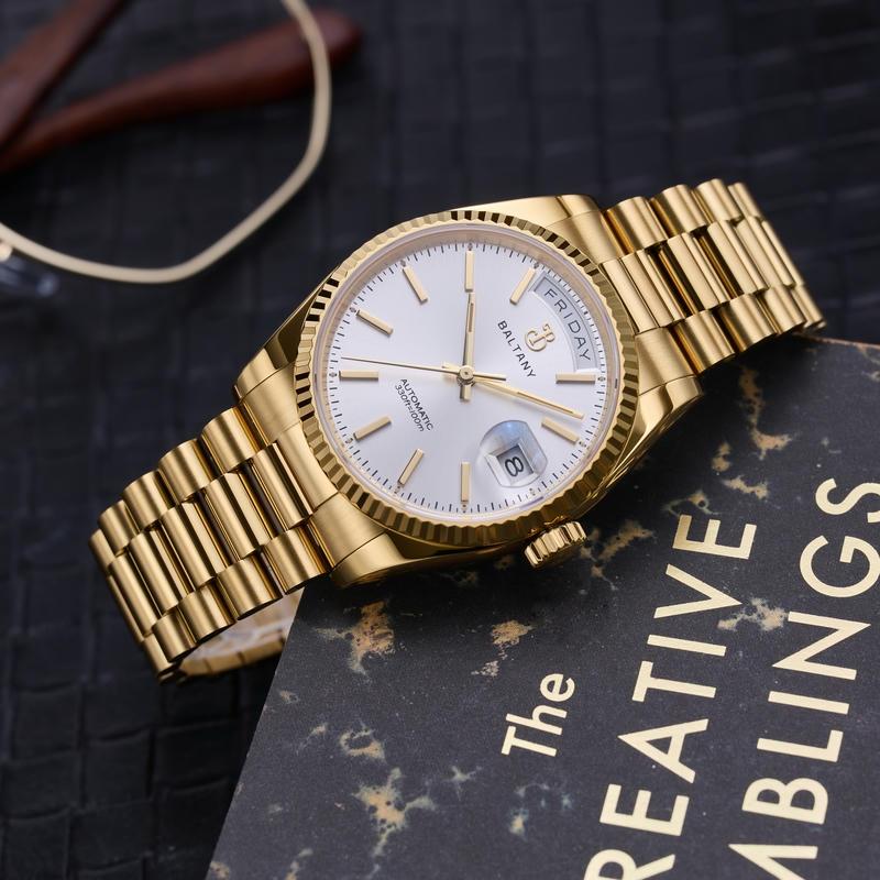 Baltany 36mm Gold DD Homage Dress Watches S4112G