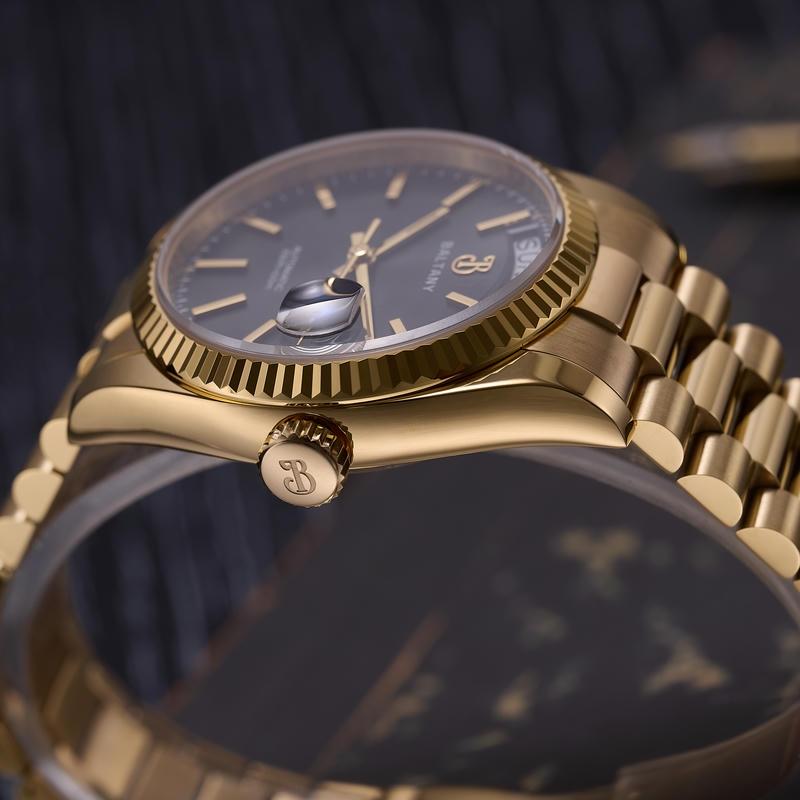 Baltany 36mm Gold DD Homage Dress Watches S4112G